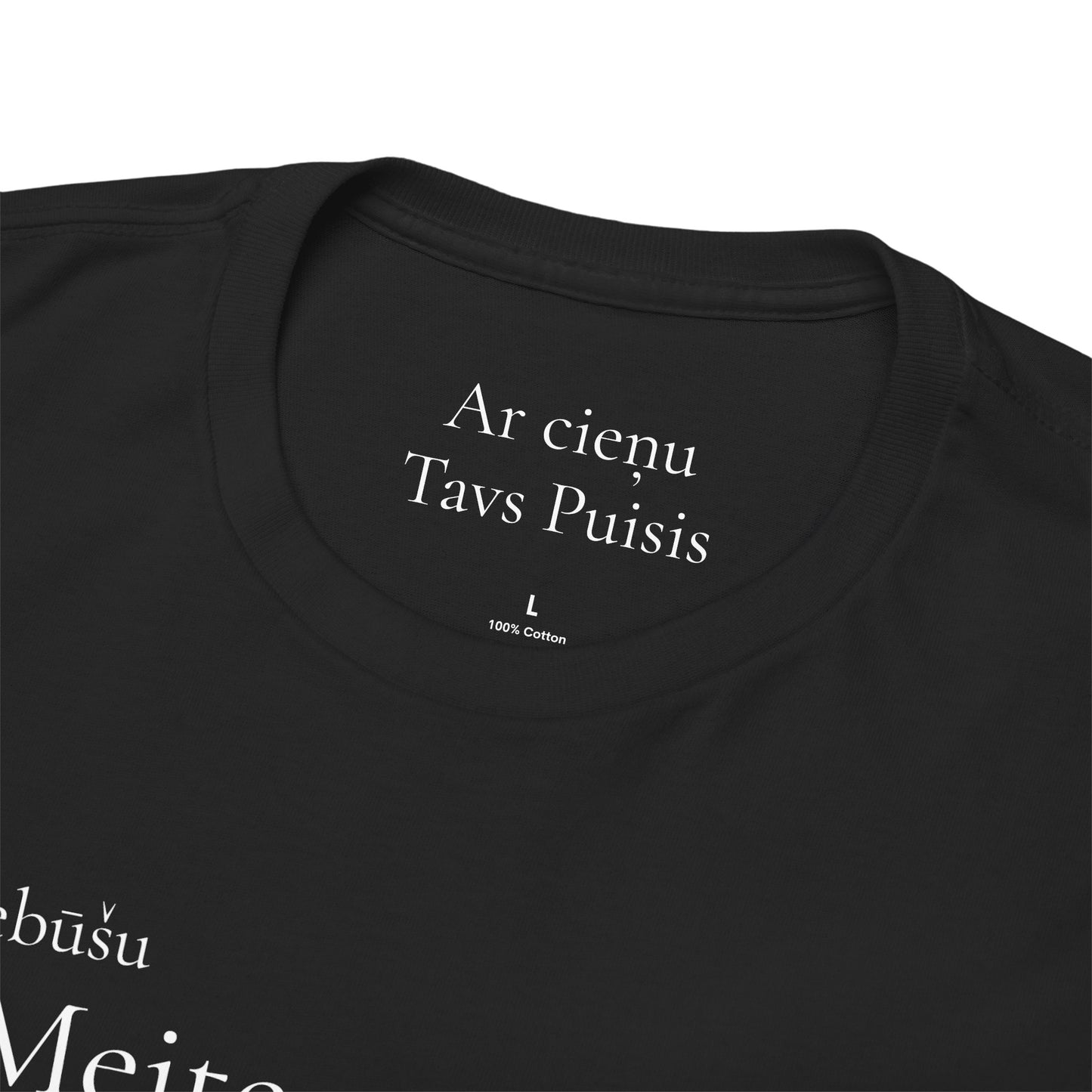 Tava Meitene Black Cotton Tee